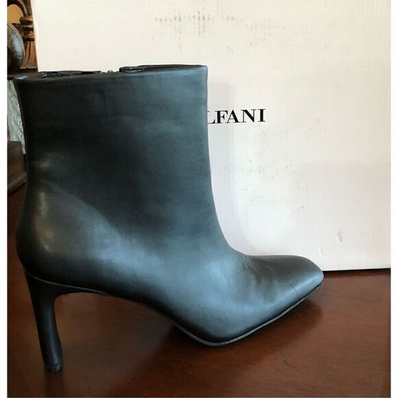 ALFANI - 🎉HP🎉 NIB - L Sz 9.5 Terrie Faux Leather Block Heel Ankle Booties/Black - Picture 13 of 16